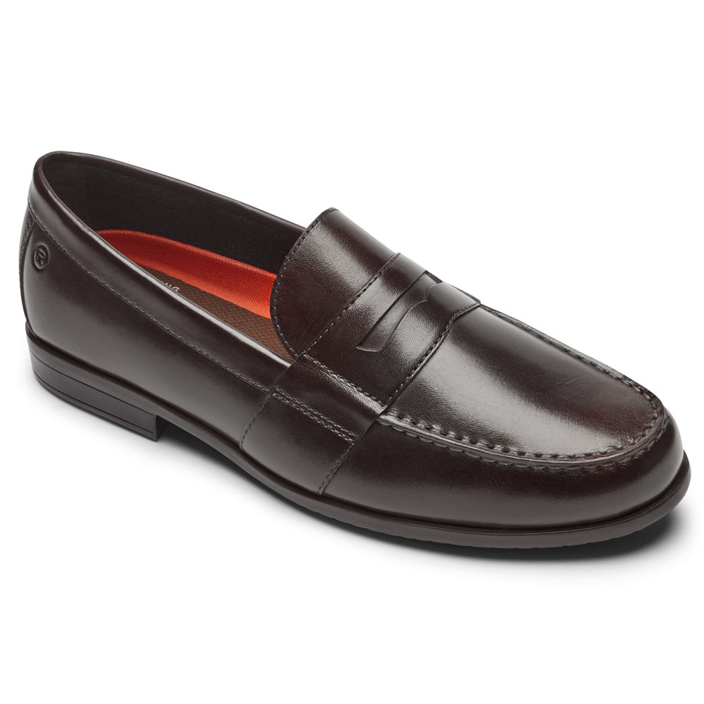 Rockport Mens Classic Lite 2 Penny - Loafers Dark Brown - WFL164038